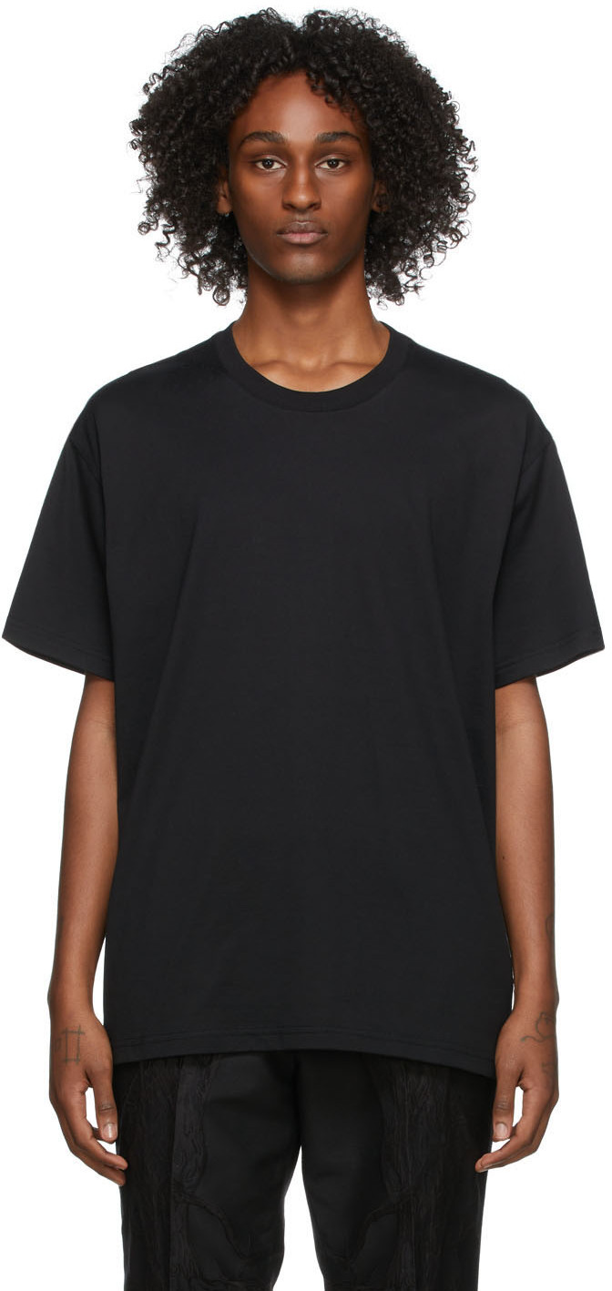 Burberry Black Oversized Location Print T-Shirt Burberry