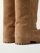 Balenciaga - Alaska Faux Shearling-Lined Suede Boots - Brown