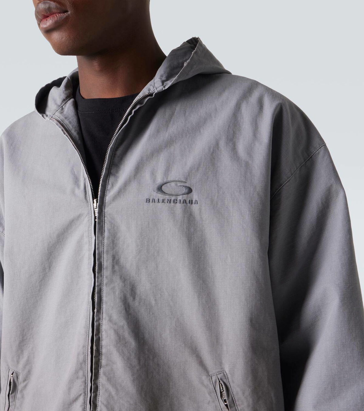 BALENCIAGA tat zip up hoodie 希少グレー BALENCIAGA tat zip up hoodie 希少グレー グレー の メンズ オーバー