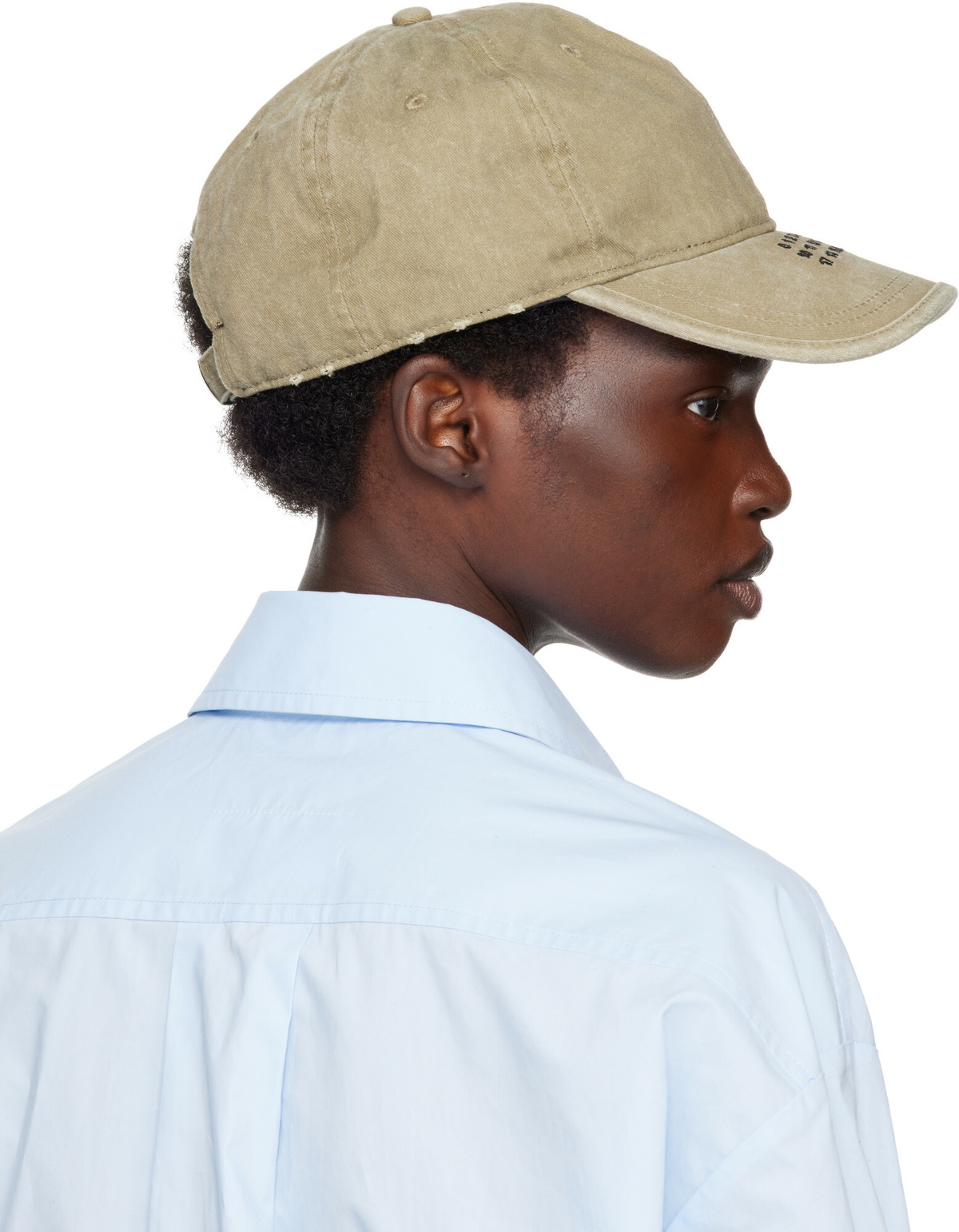 MM6 Maison Margiela Khaki Embroidered Logo Cap