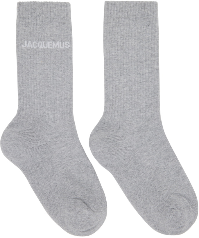 Photo: Jacquemus Gray Le Raphia 'Les Chaussettes Jacquemus' Socks