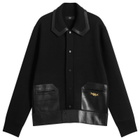 AMIRI Men's Leather Patch MA Cardigan in Black