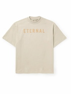 Fear of God - Logo-Flocked Cotton-Jersey T-Shirt - Neutrals