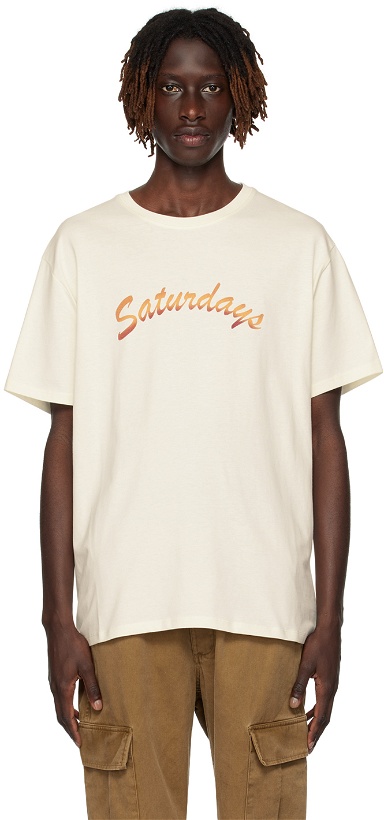 Photo: Saturdays NYC Off-White Horizon Script T-Shirt