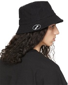 We11done Black Logo Stamp Bucket Hat