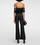 Staud - Giselle sequined off-shoulder top