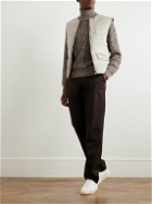 Agnona - Cable-Knit Cashmere Rollneck Sweater - Brown