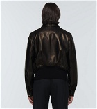 Alexander McQueen - Leather blouson jacket