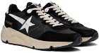 Golden Goose Black & Off-White Running Sole Sneakers