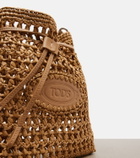 Tod's EBL Mini raffia-effect bucket bag