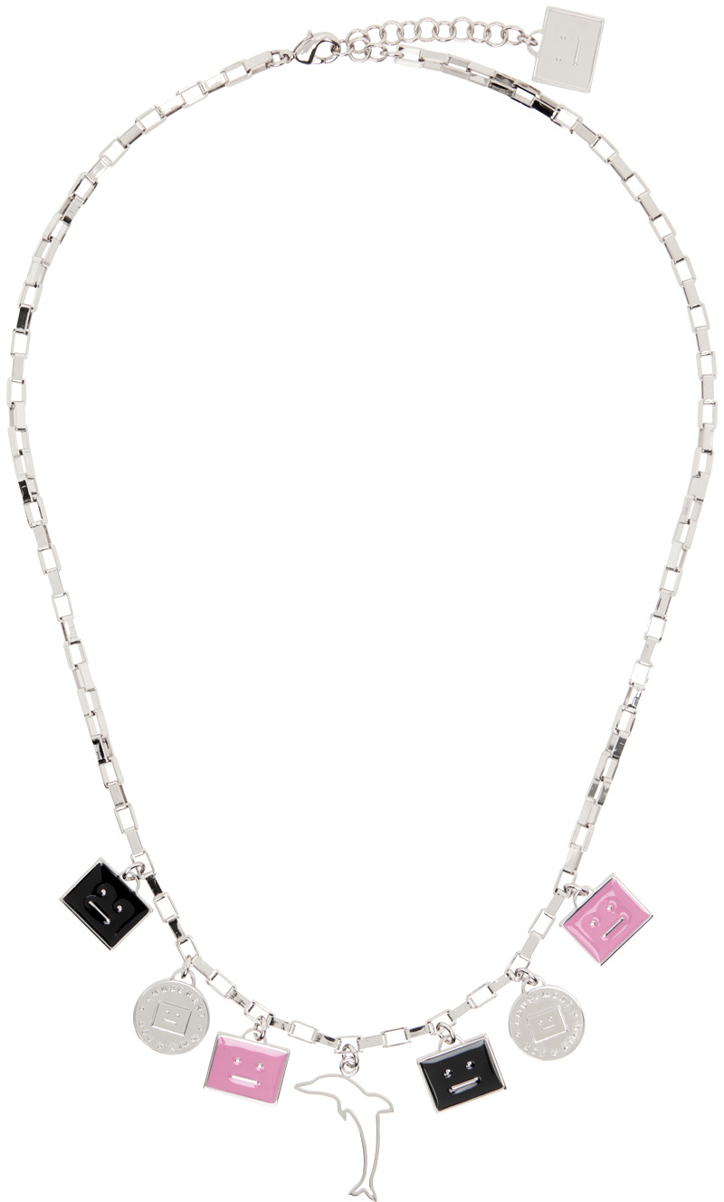 Acne Studios Silver Charm Necklace Acne Studios