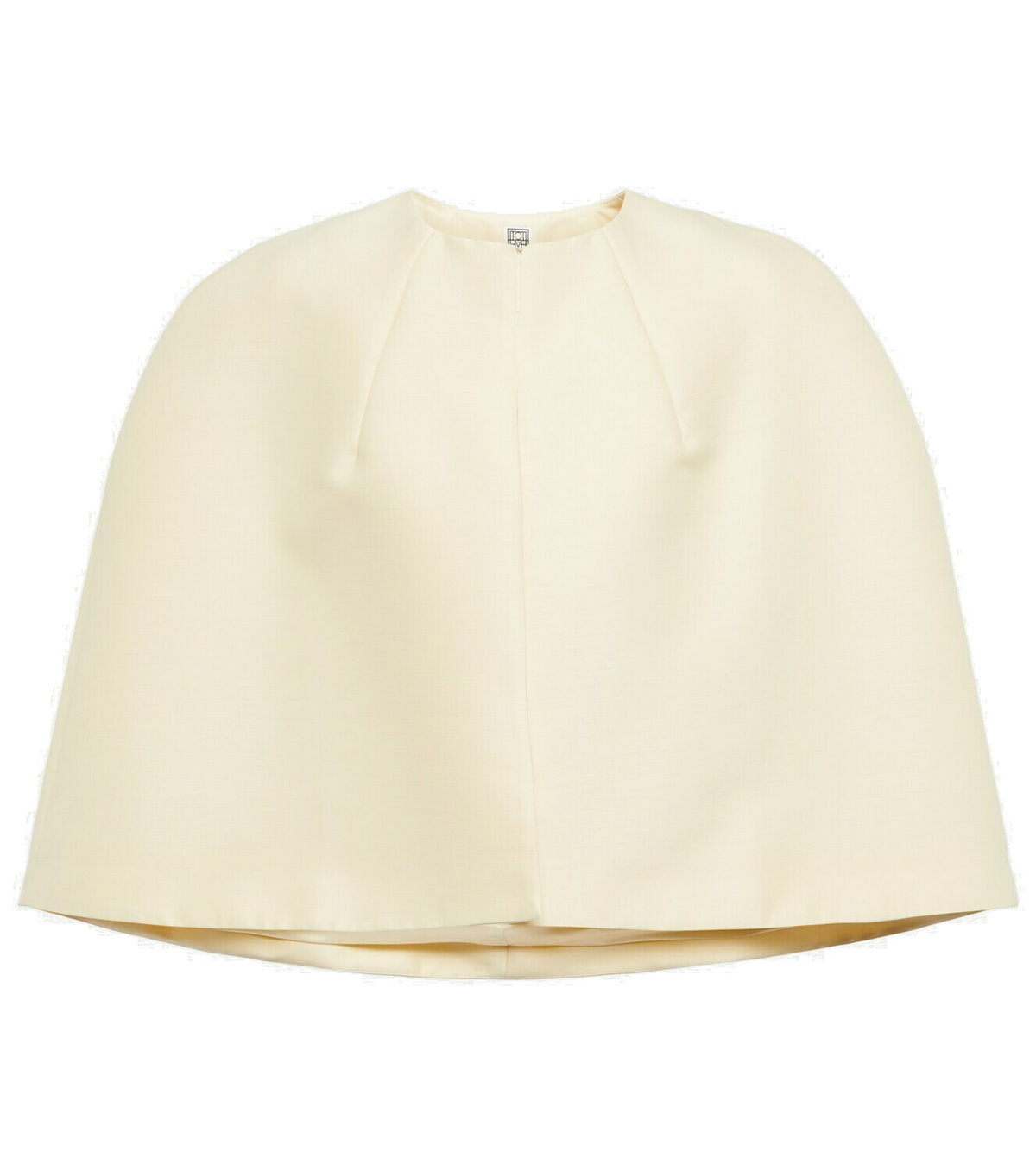 【TOTEME】Nappa short cape Drawstring cape black – TOTEME
