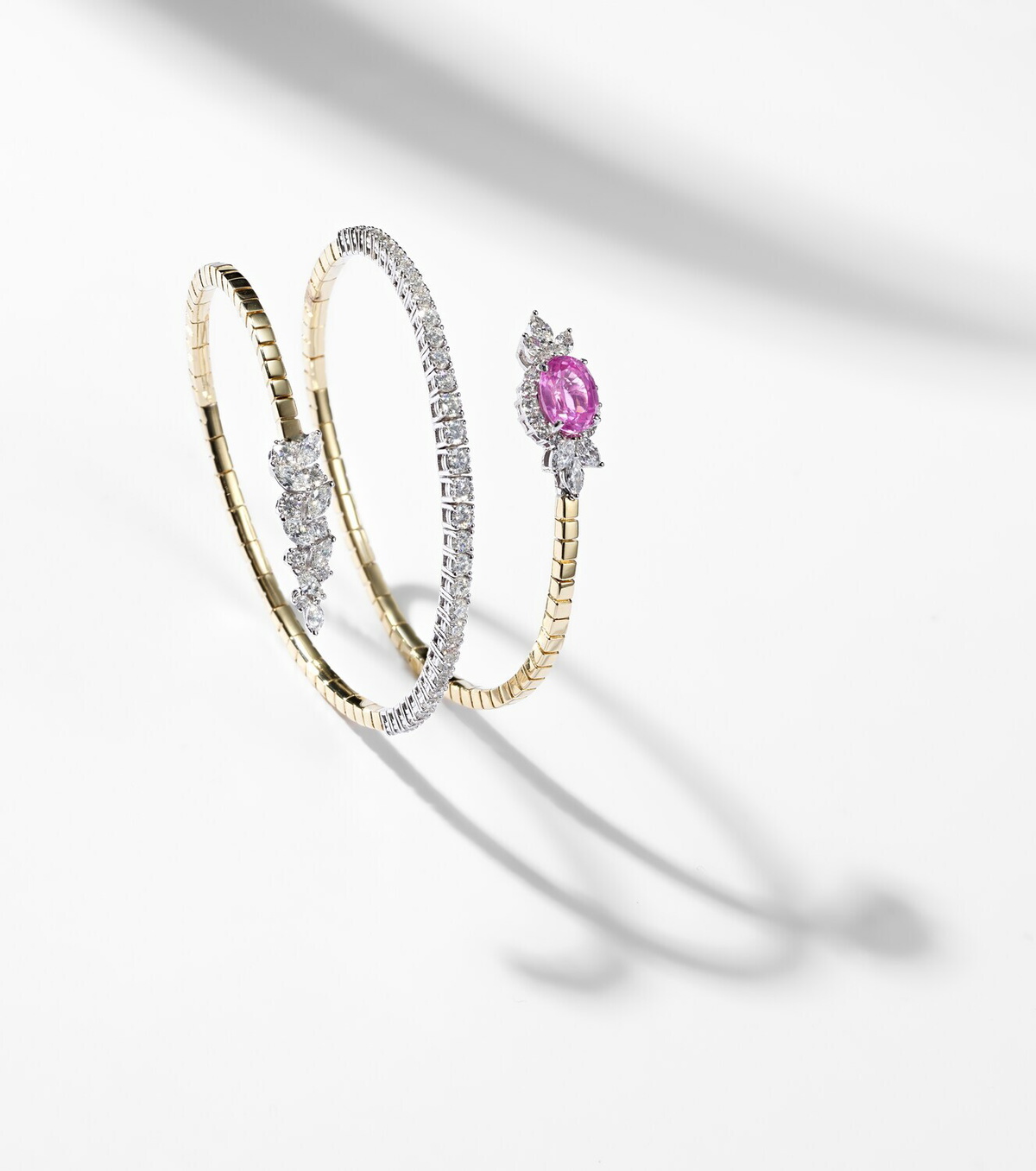 Yeprem Reign Supreme 18kt gold bangle with sapphire and diamonds