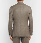 Thom Sweeney - Grey Slim-Fit Houndstooth Wool and Cashmere-Blend Suit Jacket - Beige