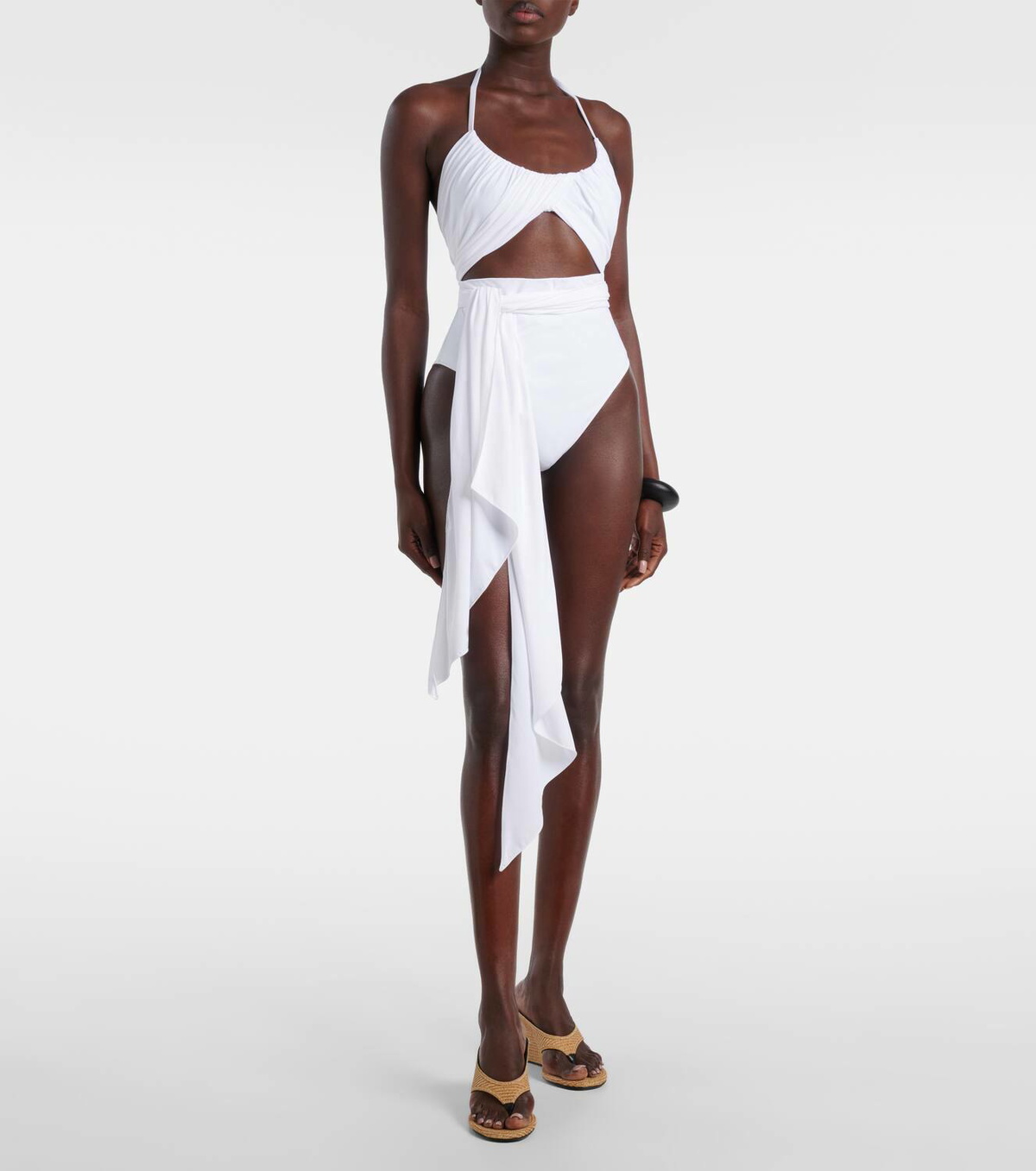 Alaïa Draped halterneck swimsuit