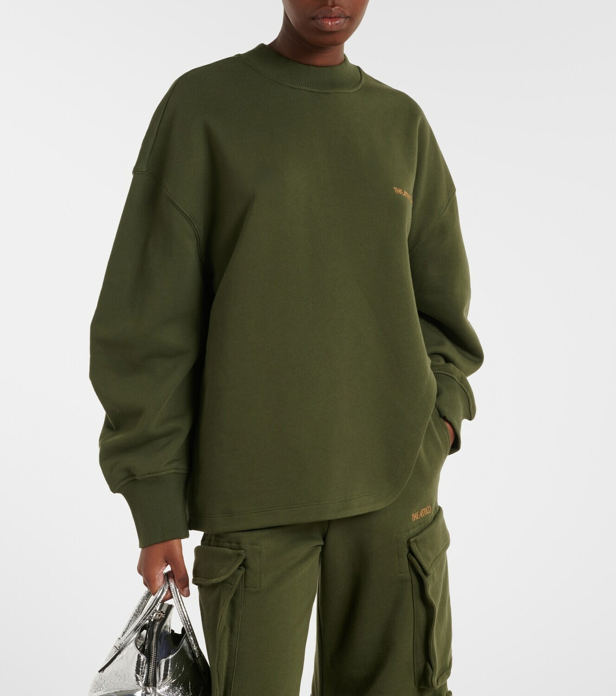 The Attico Oversized cotton jersey sweatshirt