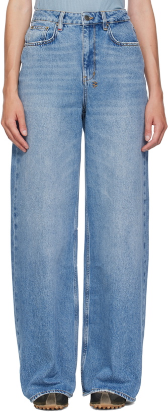 Photo: Ksubi Blue Baggy Strider Horizon Jeans