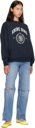 ANINE BING Navy Miles Sweatshirt