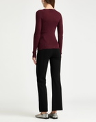 Laneus Womens Sweater in Burgundy