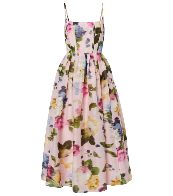 Photo: Carolina Herrera Floral linen and silk midi dress