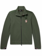 Moncler Grenoble - Logo-Appliquéd Shell-Trimmed Fleece Zip-Up Sweatshirt - Green