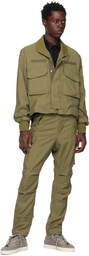 4SDESIGNS Khaki Drawstring Cargo Pants