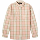 RRL Men's Farrell Check Shirt in Pink Multi