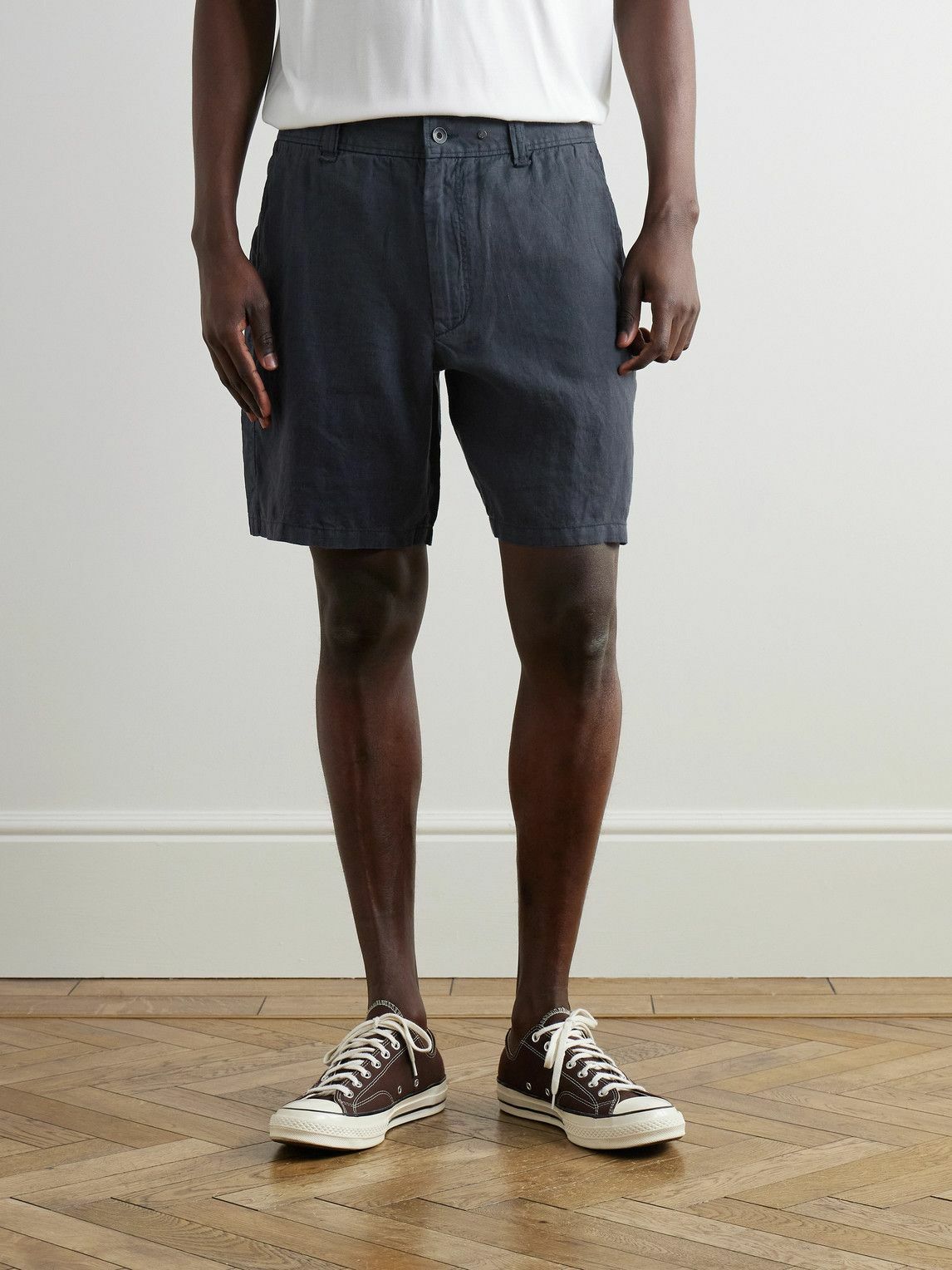 Rag & Bone - Haydon Straight-Leg Linen Shorts - Black