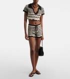Bananhot Kim crochet cotton-blend shorts