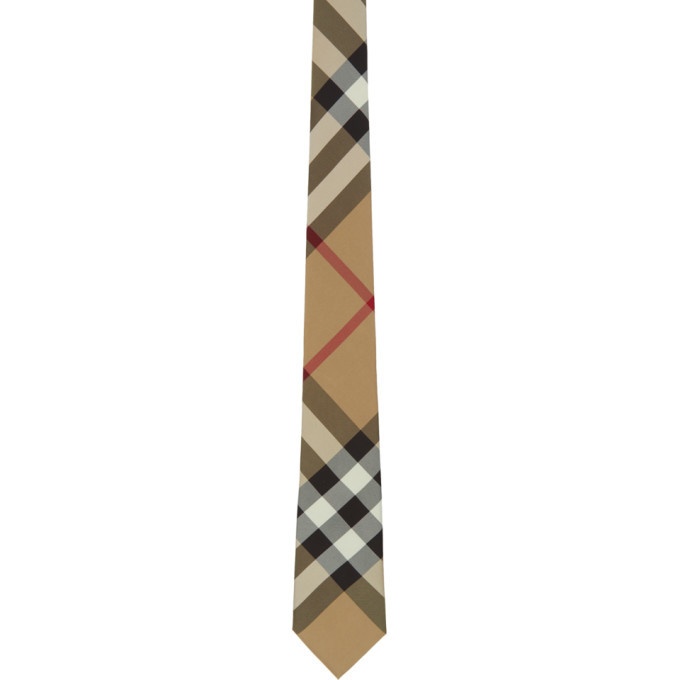 Photo: Burberry Beige Silk Exploded Check Tie