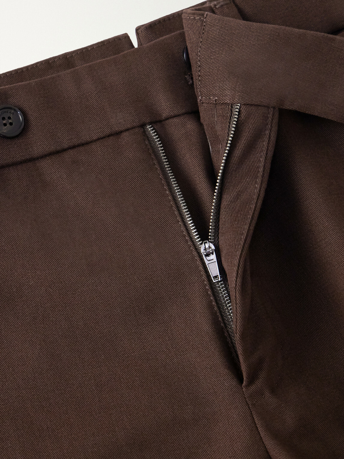 Slowear - Incotex Tapered Cotton-Blend Twill Trousers - Brown