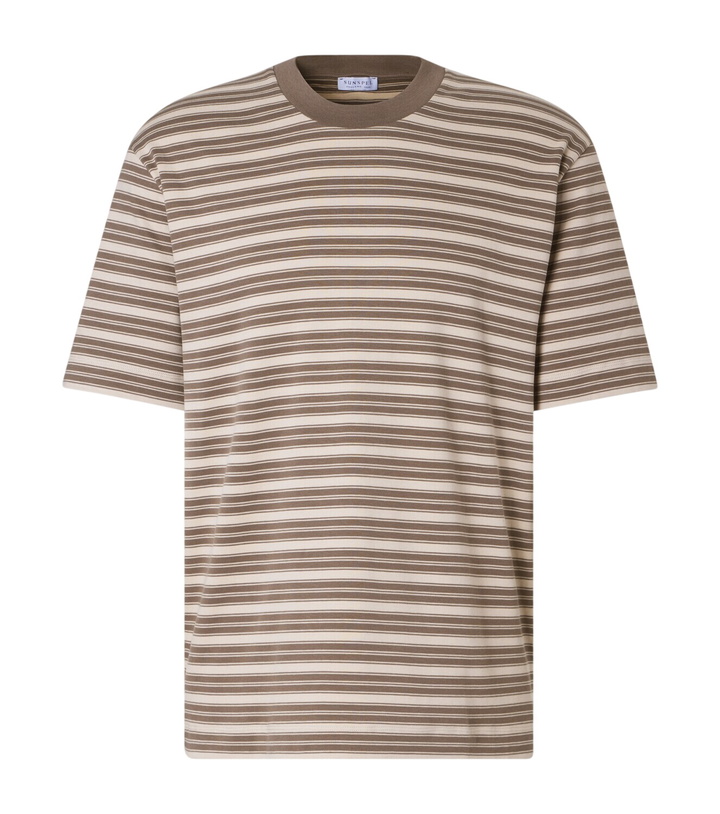 Photo: Sunspel Striped cotton jersey T-shirt