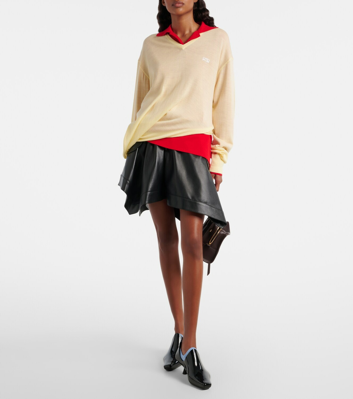 Loewe Double L cashmere-blend polo sweater
