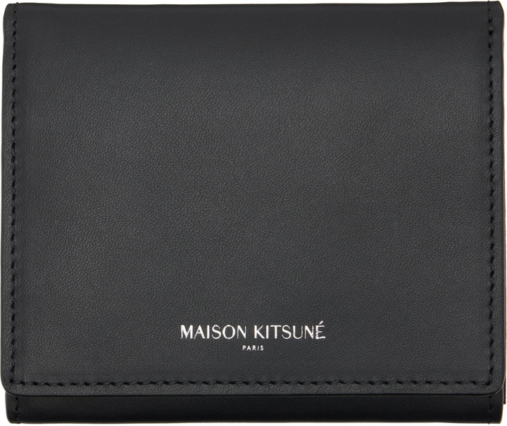 Photo: Maison Kitsuné Black Paris Trifold Wallet