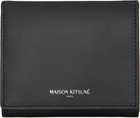 Maison Kitsuné Black Paris Trifold Wallet
