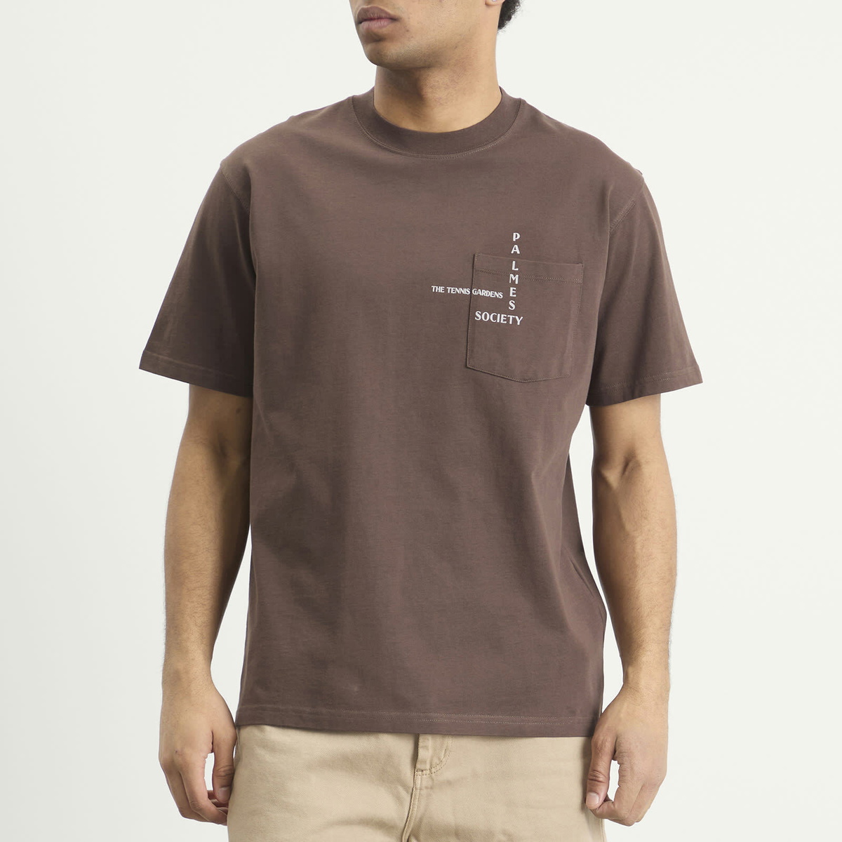 Palmes Men's Ramus Pocket T-Shirt in Brown