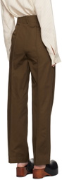 Recto Brown Pinched Seam Trousers
