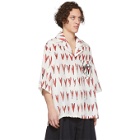 Charles Jeffrey Loverboy Off-White Oversized Hearts Print Hawaiian Short Sleeve Shirt