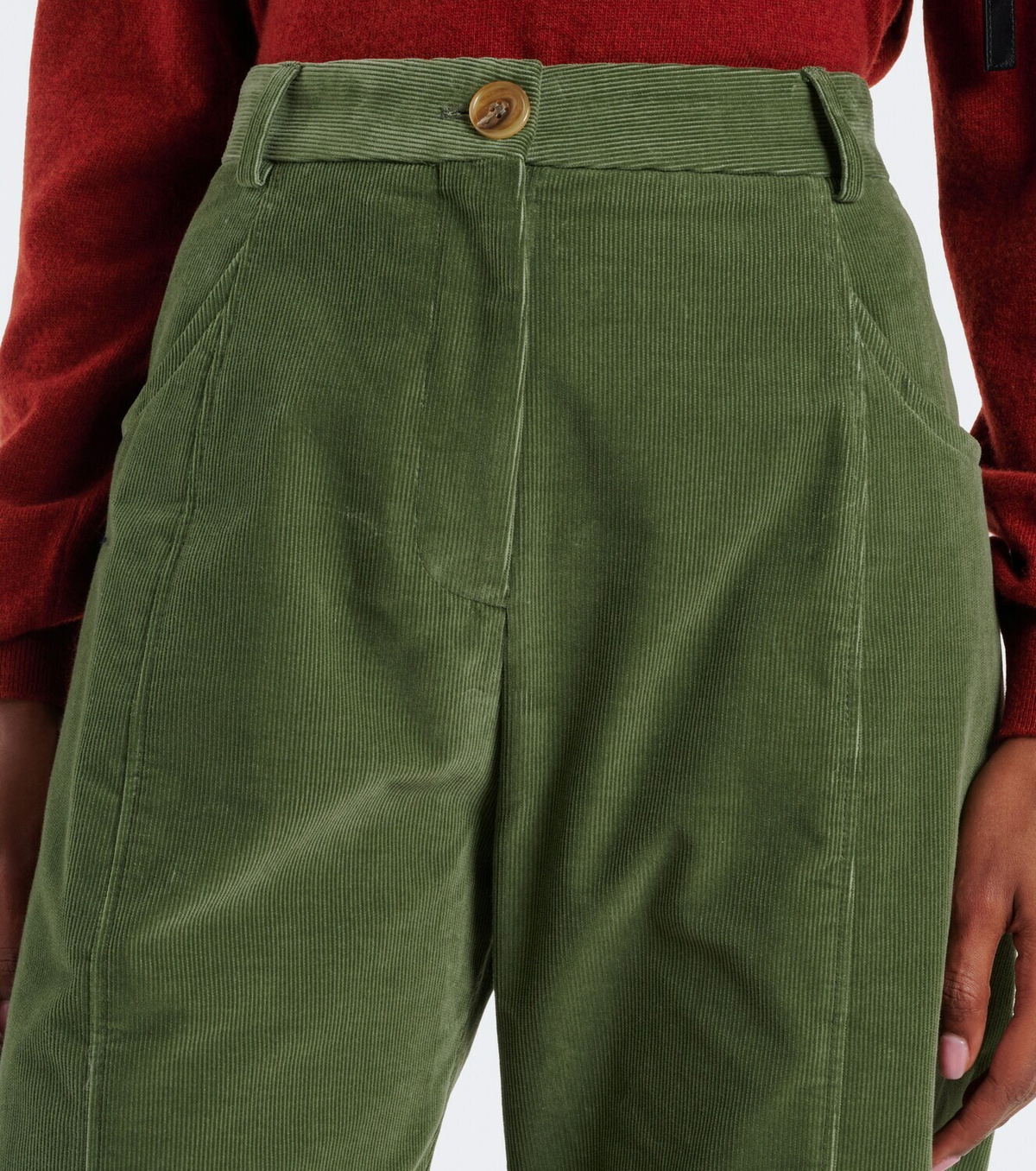 Blazé Milano Sorraia cotton corduroy barrel-leg pants