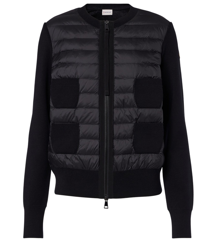 Photo: Moncler Tricot down-paneled virgin wool cardigan