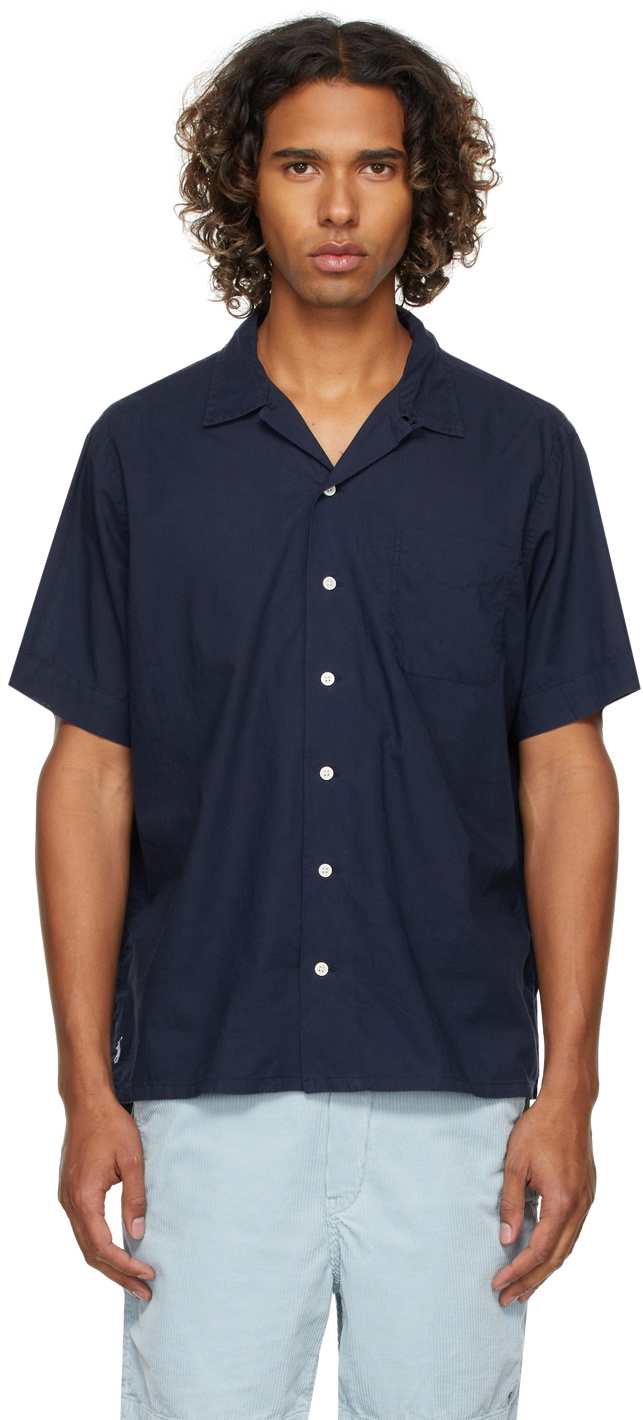 Polo Ralph Lauren Navy Classic Fit Camp Short Sleeve Shirt Polo Ralph Lauren