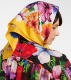 Dolce&Gabbana Floral silk twill scarf