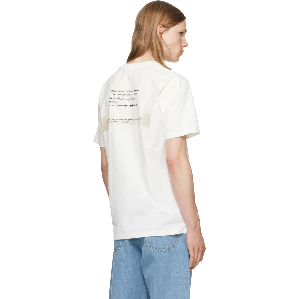 Givenchy White Archives Print Cotton T-shirt