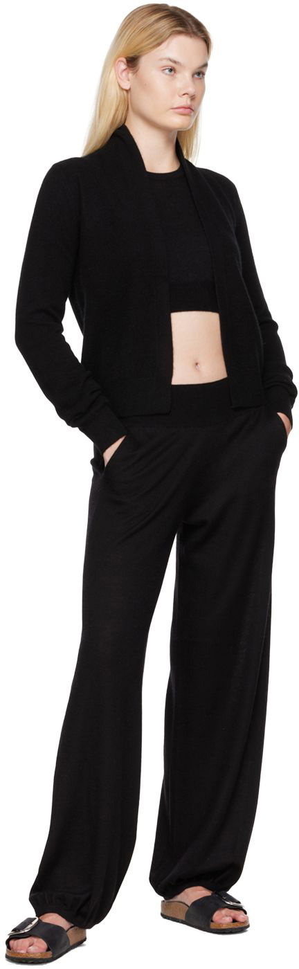 Frenckenberger Black Cropped Sports Top