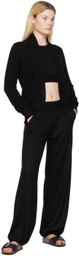 Frenckenberger Black Cropped Sports Top
