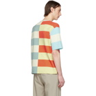 Sunnei Orange and Blue Multicolor Knit T-Shirt