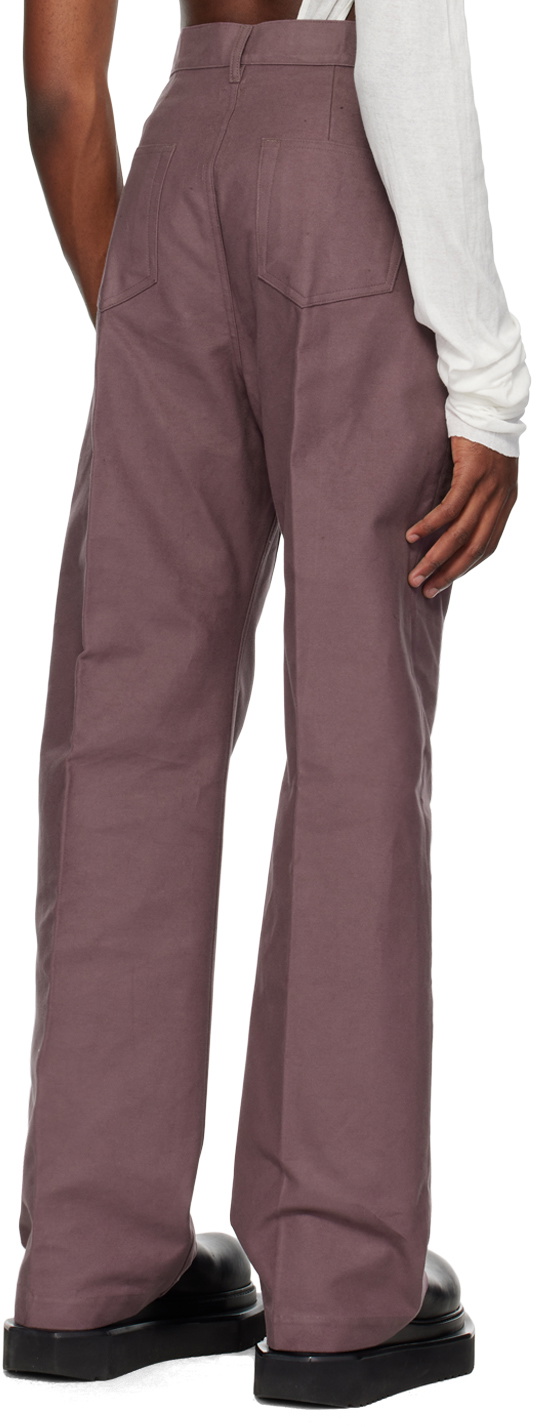 Rick Owens Men's Geth Certified Cotton Trousers Grey