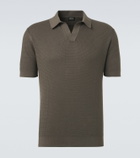 Zegna Knitted cotton polo shirt