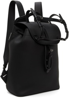 Burberry Black Leather Pocket Hiking Backpack