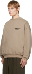 Fear of God ESSENTIALS Beige Fleece Crewneck Sweatshirt